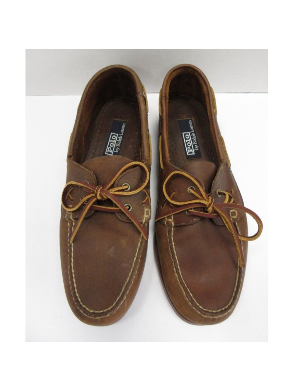 Polo Ralph Lauren Boat Shoes 10.5 D Leather Classic Moc Y2K Lace Up